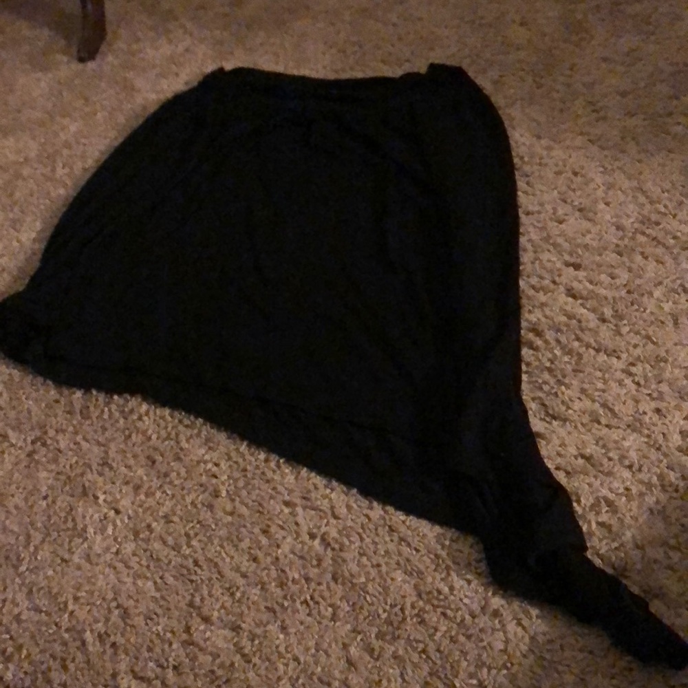 Angled black skirt